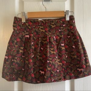 Lands End Kids Corduroy Unicorn Skirt with Built in Shorts